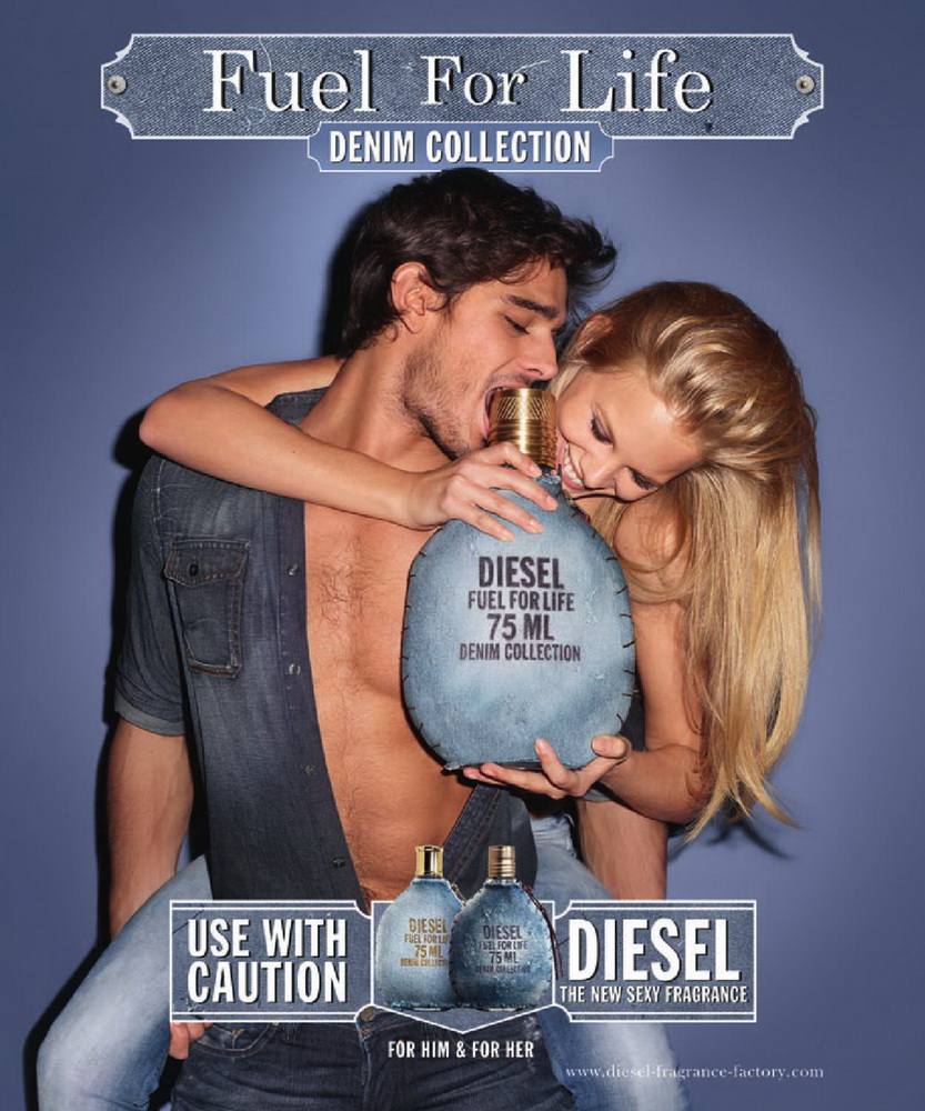 Advertising fragrance Fuel for life Denim Collection for man