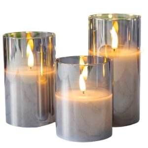 Eywamage Glass Flameless Candles