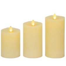 Luminara Ivory Flameless Candle Pillars
