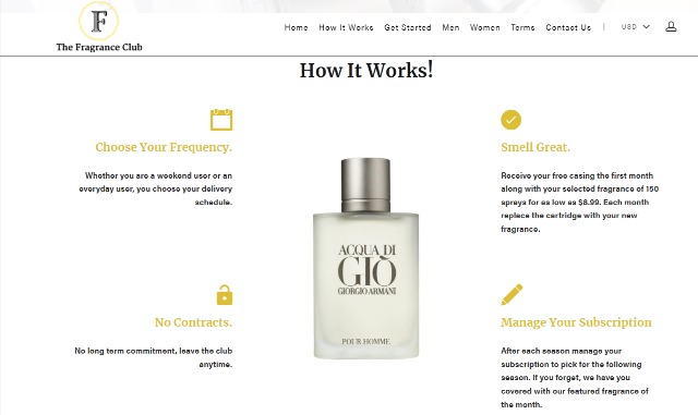 The Fragrance Club Perfume Store Monthly Subscription Boxes