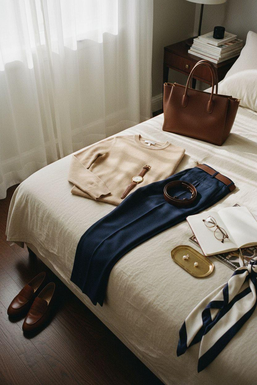 Business casual outfits with beige cashmere and old money elegance