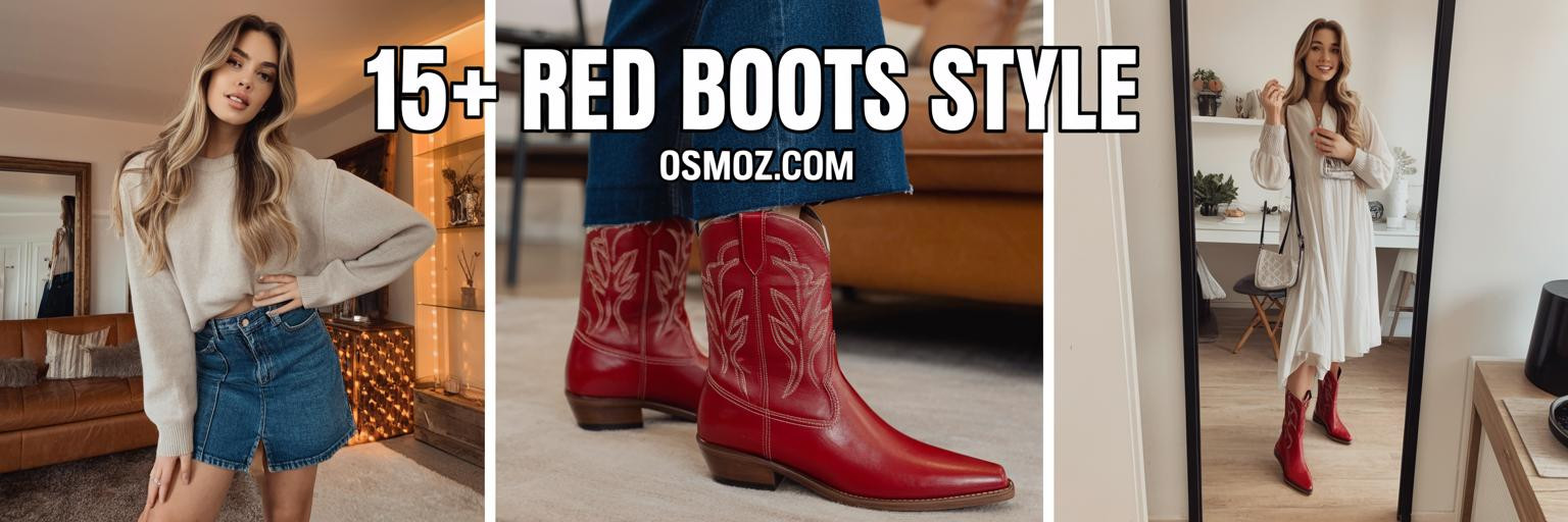 15+ Stunning Red Cowboy Boots Outfit Ideas You'll Love
