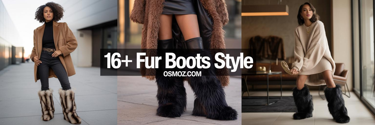 16+ Stunning Fur Boots Outfit Black Women Styles
