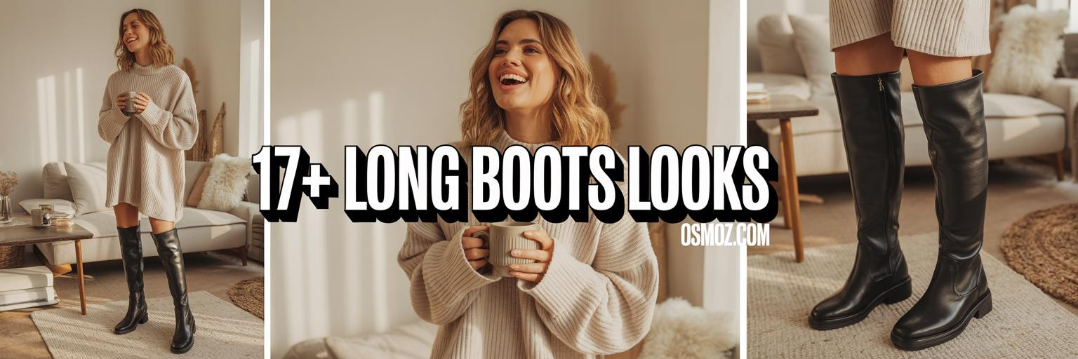 17+ Stylish Long Black Boots Outfit Ideas You'll Love
