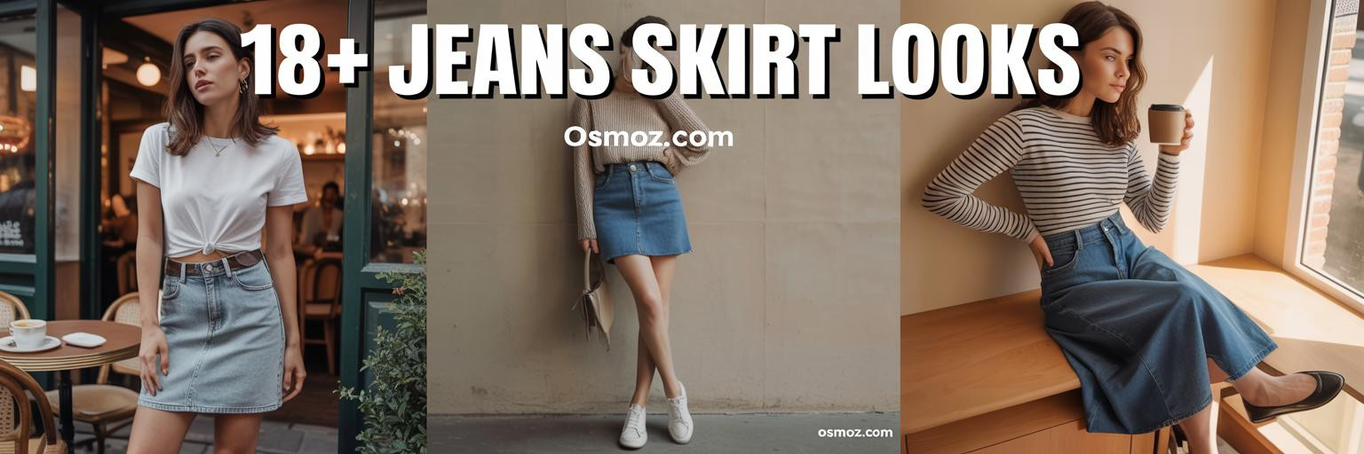 18+ Jeans Skirt Outfit Ideas with Effortless Appeal
