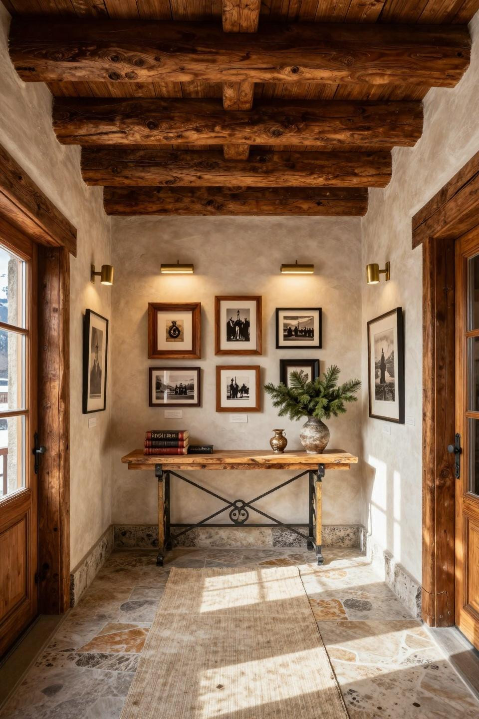 Black history month door decoration with museum-quality Black History prints in weathered walnut frames
