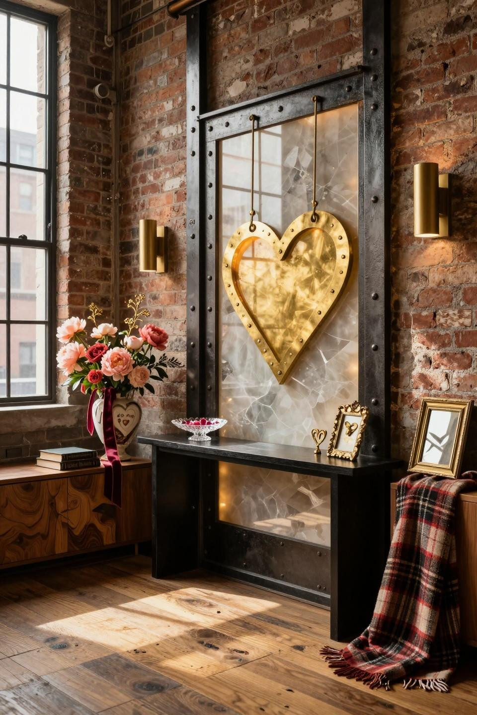 Valentines signs elevated to jewelry-like architectural installation
