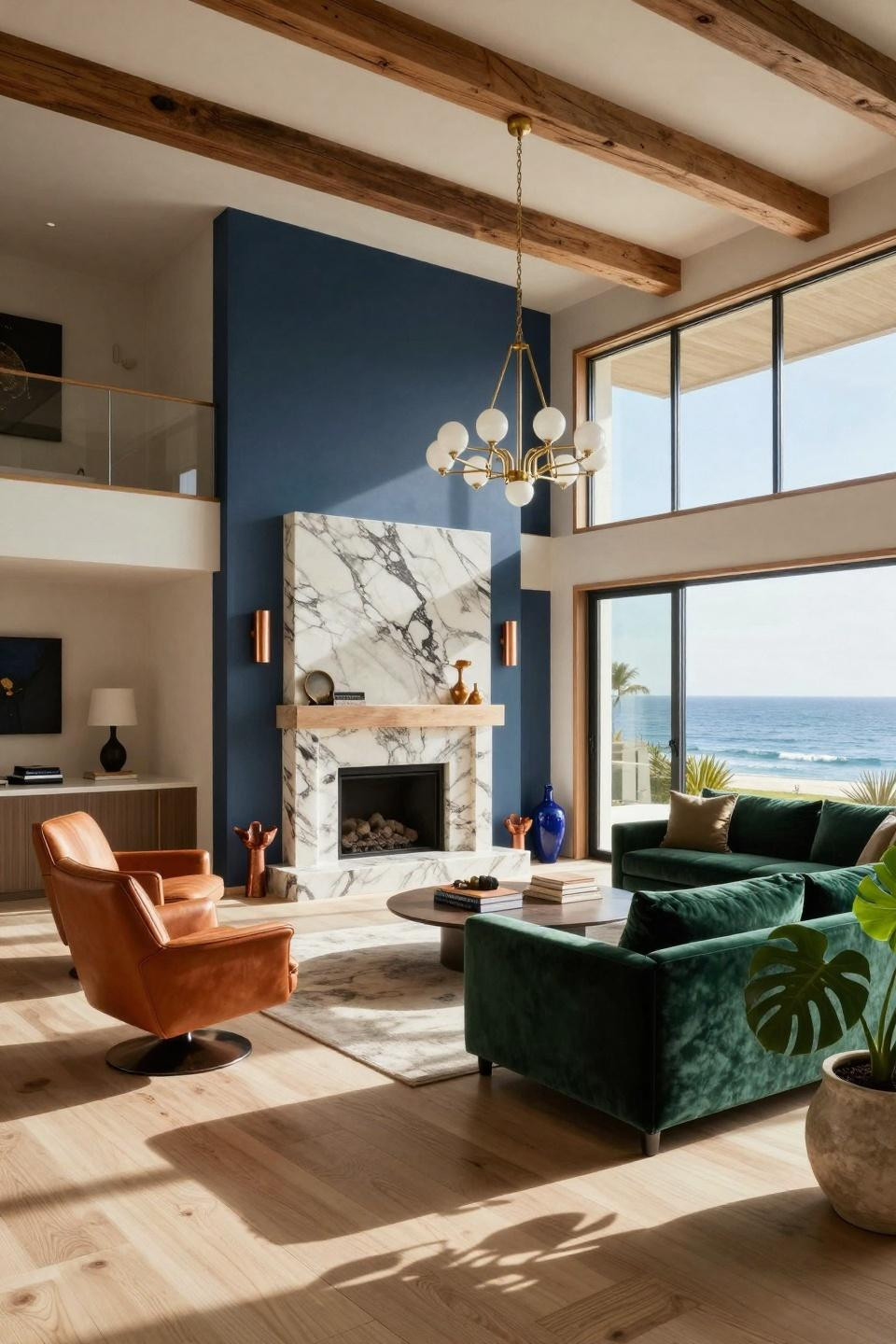 Best paint colors for living room with Farrow & Ball Hague Blue and quartzite