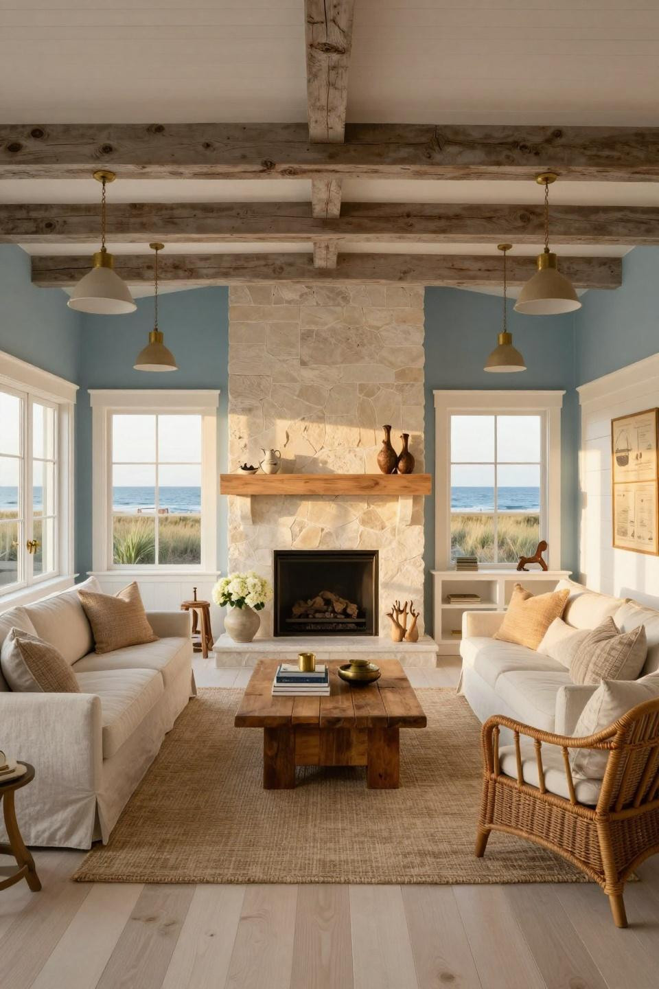 Best paint colors for living room with Benjamin Moore Pale Oak coastal palette