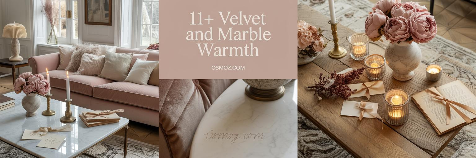 11+ Valentines Decorations For Home With Velvet and Marble Warmth

