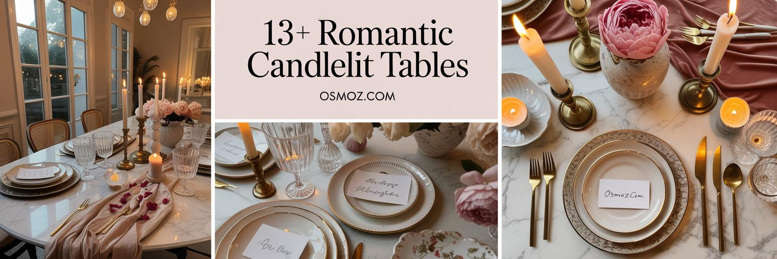 13+ Valentines Table Decor Ideas for Romantic Candlelit Dining
