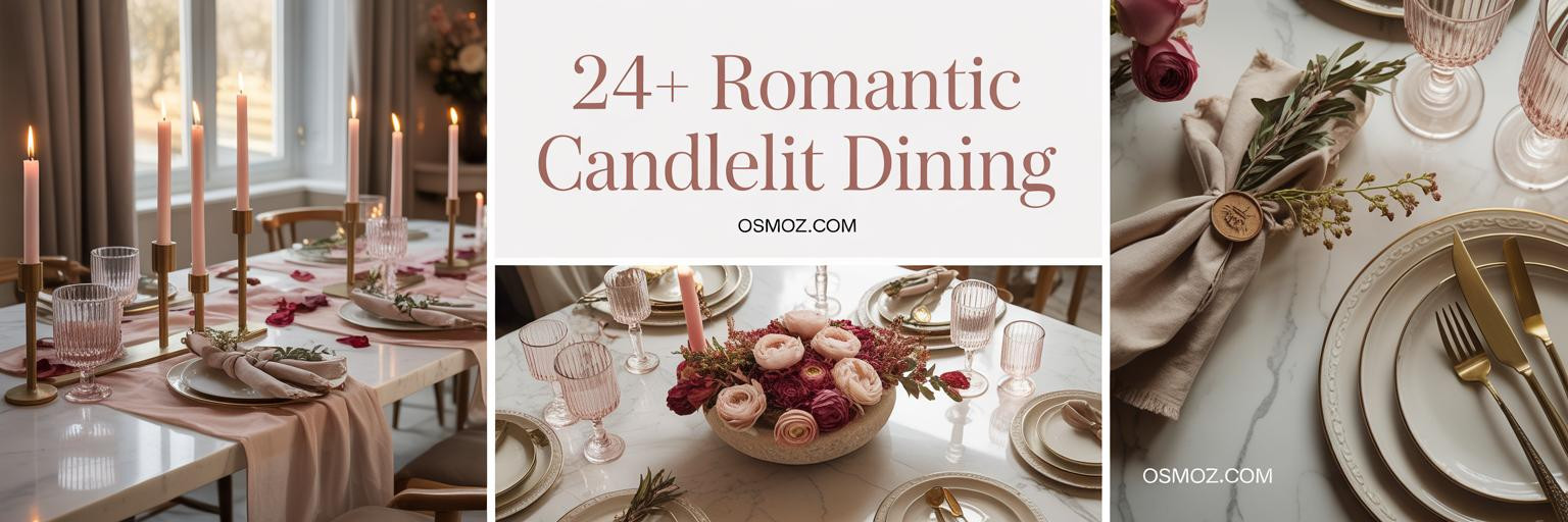 24+ Valentine Tablescape Ideas for Romantic Candlelit Dining
