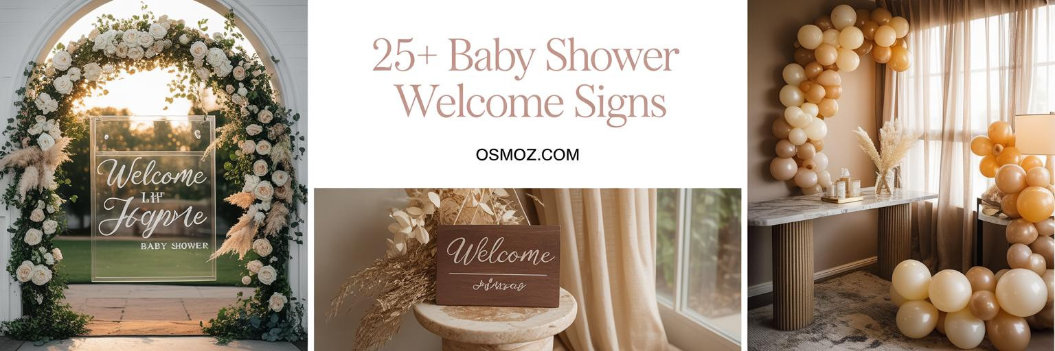 25+ Baby Shower Welcome Sign Ideas for an Elegant Entrance
