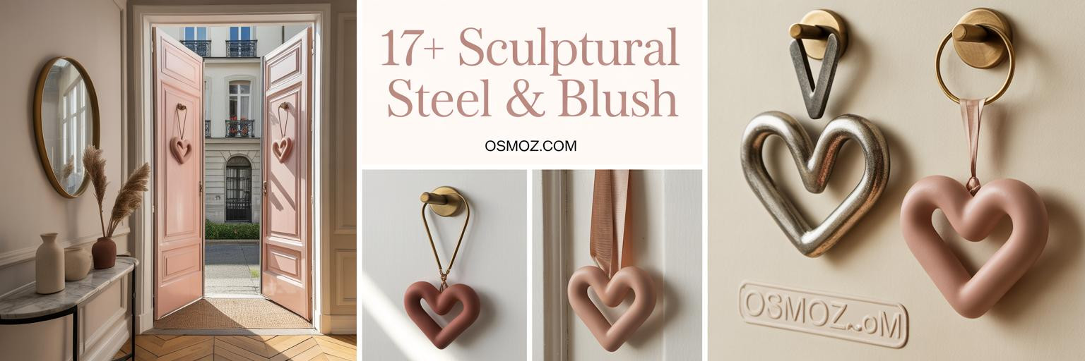 17+ Valentines Door Hanger Ideas in Sculptural Steel and Blush

