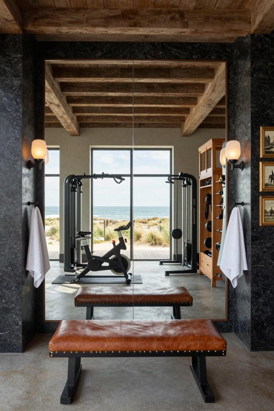 House gym ideas small spaces featuring futurist avant-garde with Atlantic views