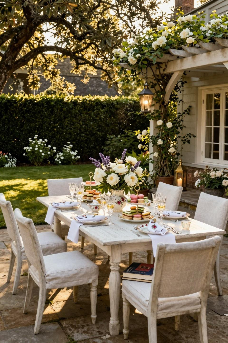 High Tea Party Decorations with Royal Albert and Baccarat crystal