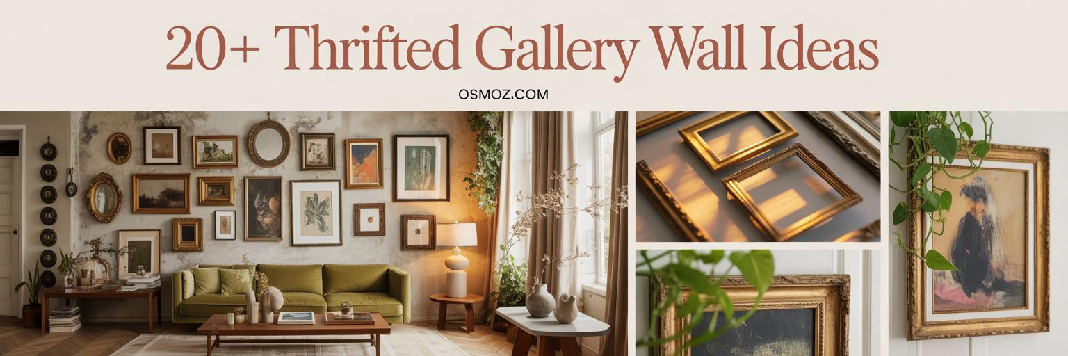 20+ Thrifted Gallery Wall Ideas for Collected Living Rooms
