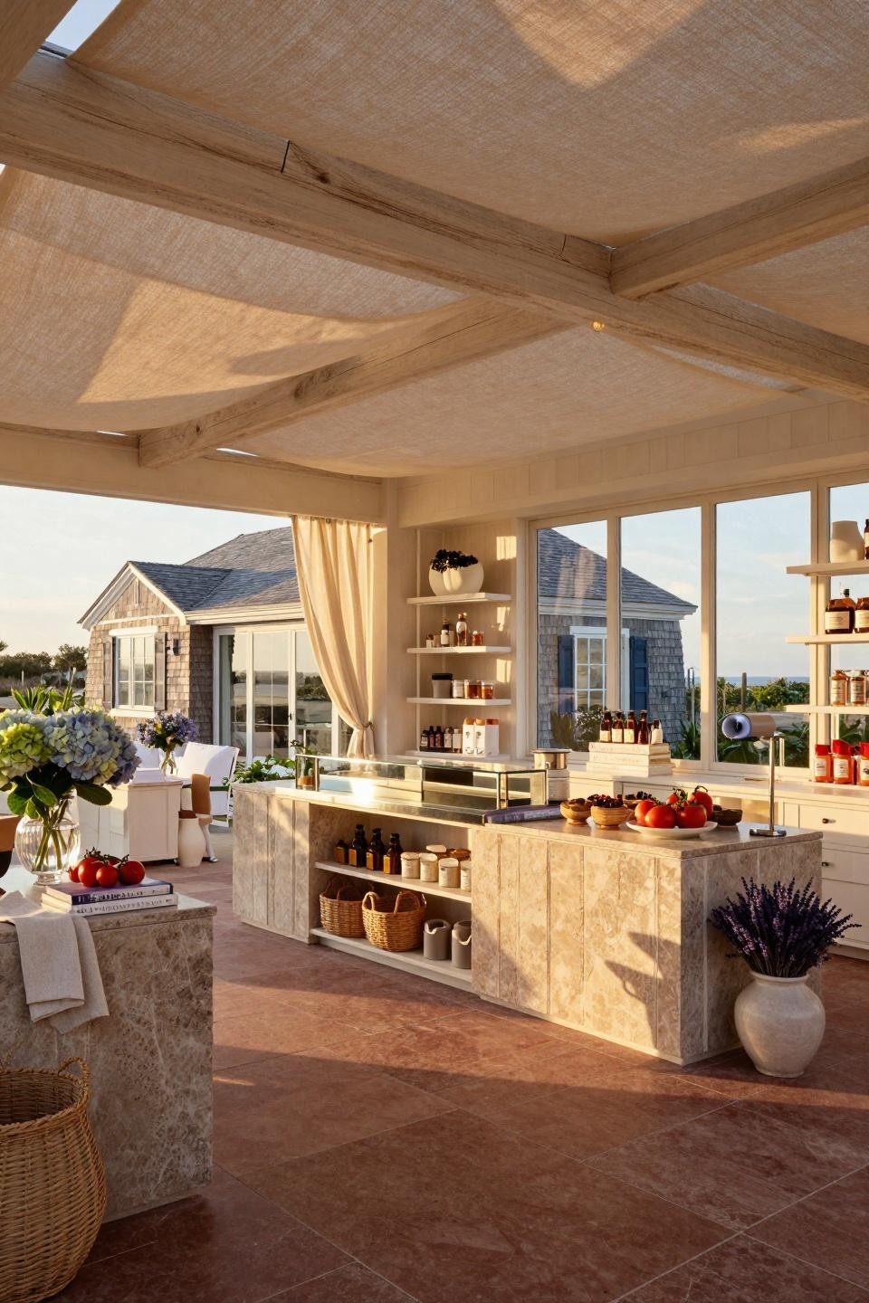 Farmstand ideas small farm with French Riviera coastal chic and bespoke craftsmanship