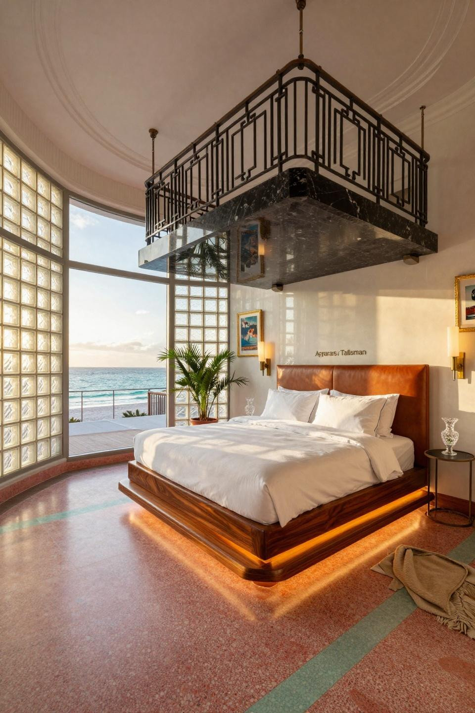 Loft bed ideas for small rooms adult with cantilevered steel design and exposed welded joints