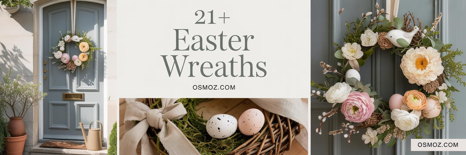 21+ Easter Wreaths for Front Door with Petal-Soft Spring Light
