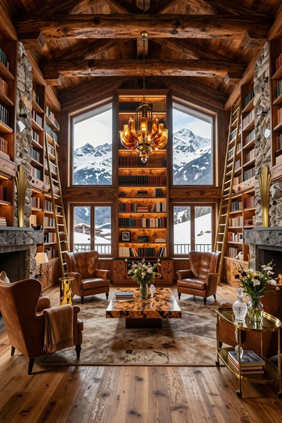 Bookshelves Ideas Living Room with walnut burl and backlit onyx panels