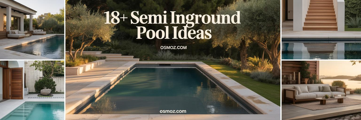18+ Semi Inground Pool Ideas for Elegant Outdoor Living

