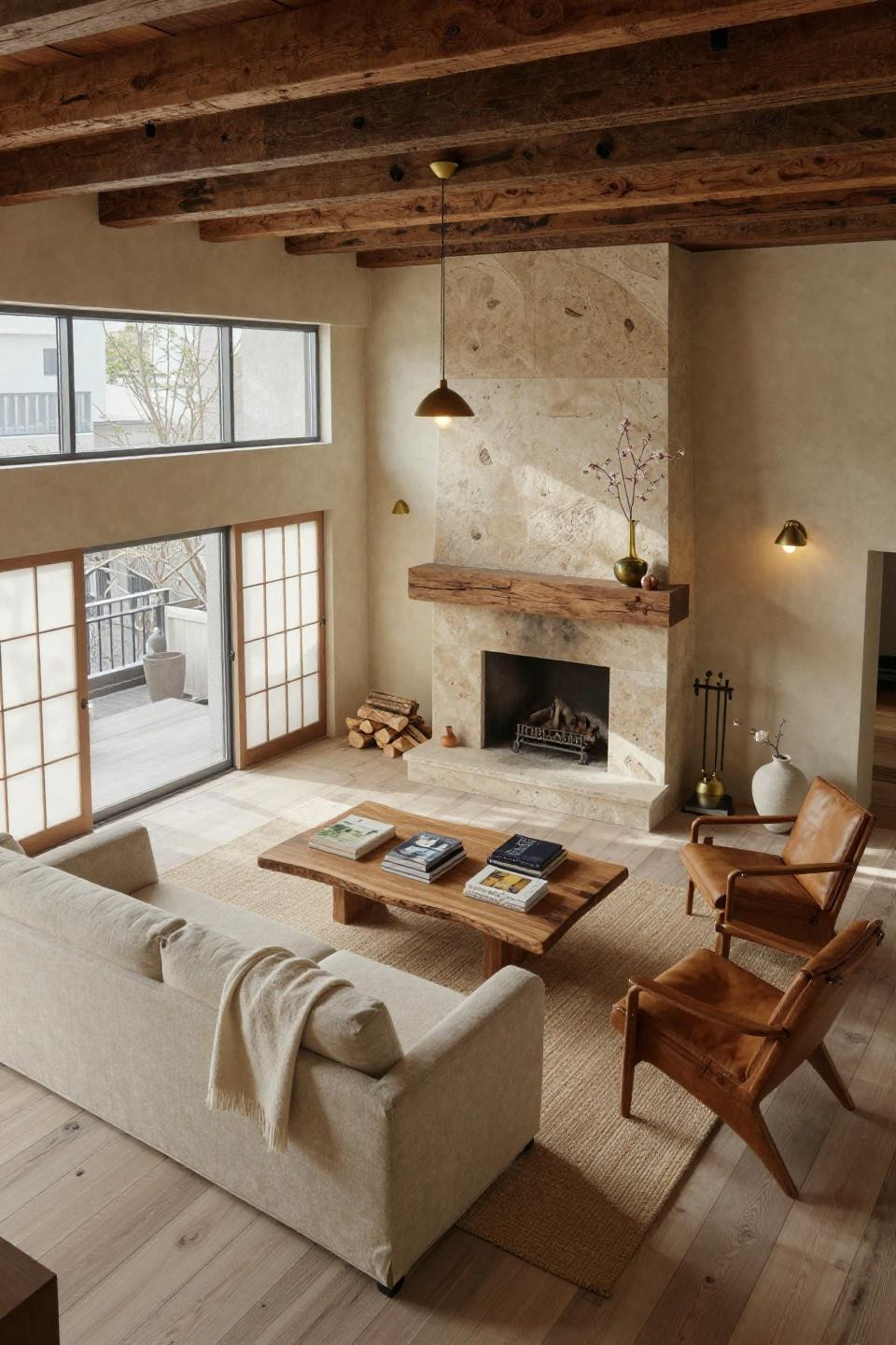Corner fireplace ideas with TV featuring Jerusalem limestone surround and hand-carved Belgian oak mantel