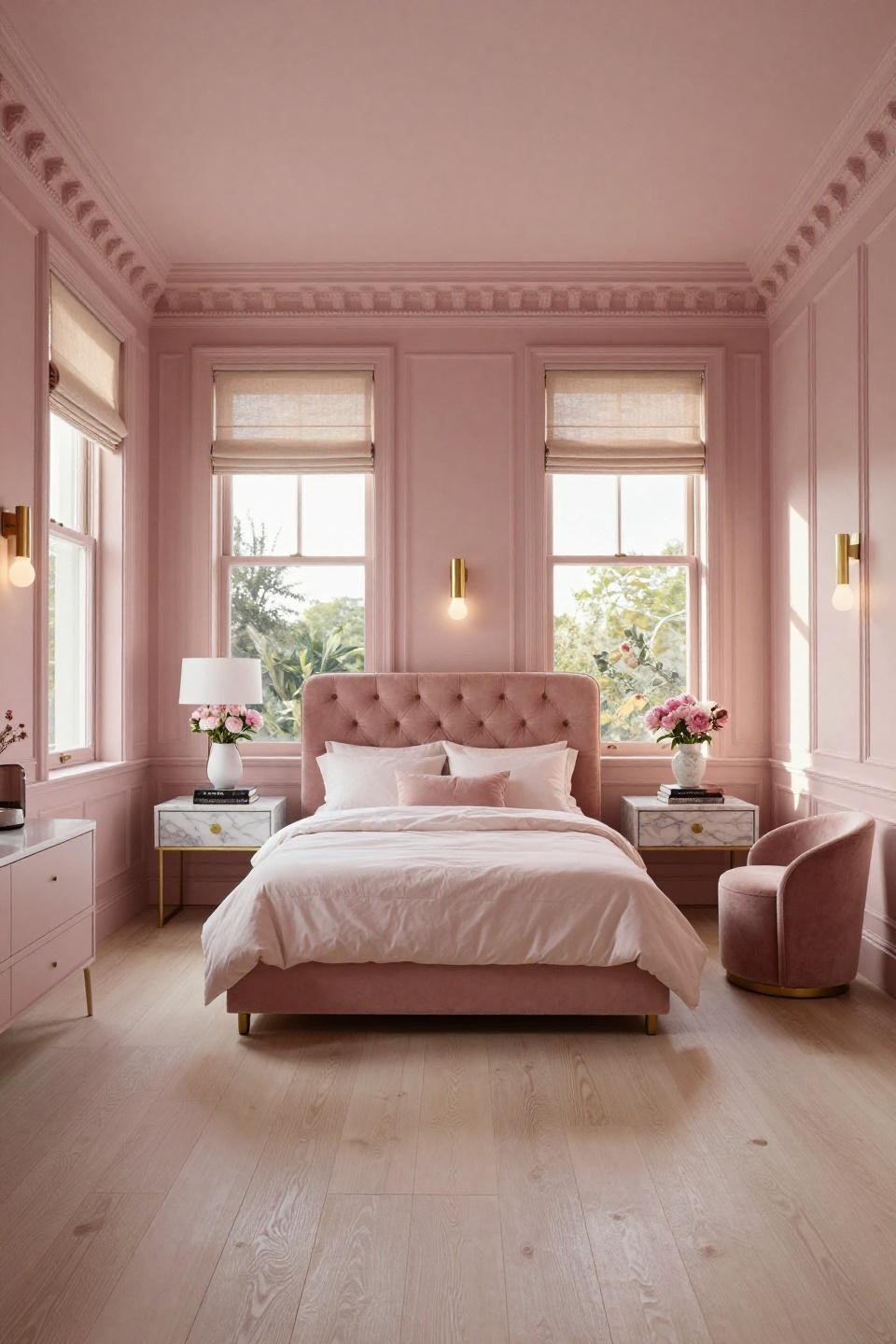 Teen bedroom decor ideas featuring Georgian architecture and custom millwork in London