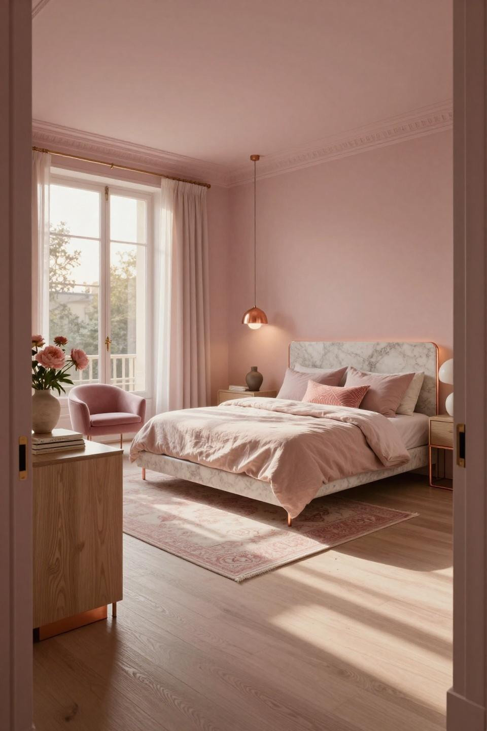 Aesthetic bedroom ideas featuring Scandinavian minimalist design in Parisian villa