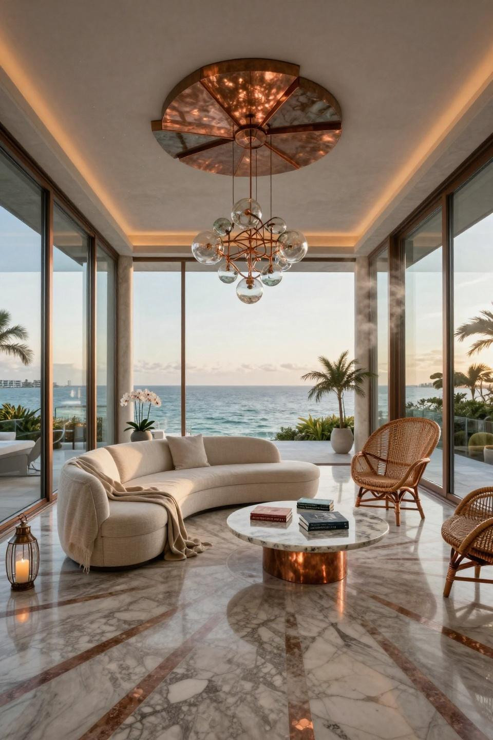 Sunroom inspiration with NanaWall system and Biscayne Bay views