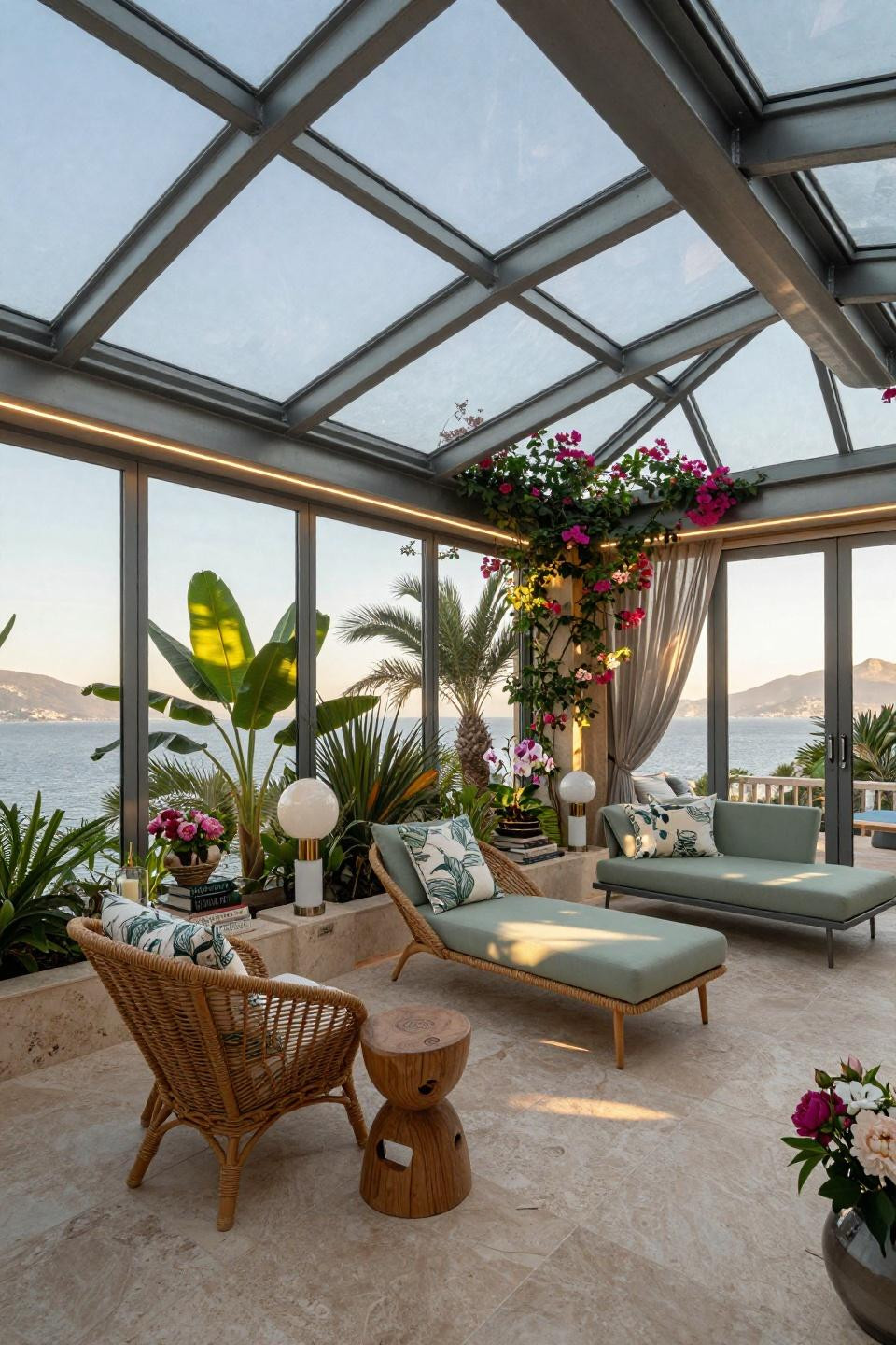 Small sunroom ideas featuring Hartley Botanic glass conservatory
