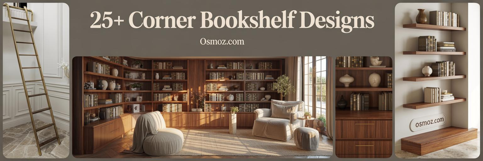 25+ Corner Bookshelf Designs That Transform Any Room Into a Personal Library
