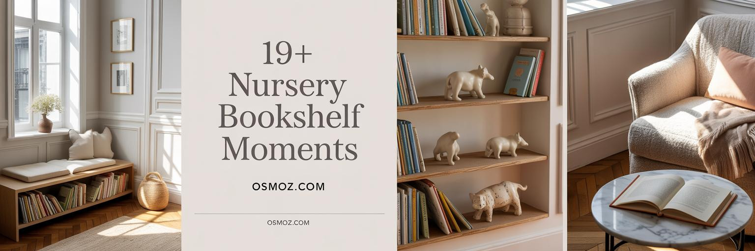 19+ Nursery Bookshelf Moments in Parisian Light and Oak
