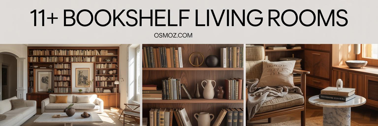 11+ Bookshelf Living Room Designs That Frame Your Space With Quiet Elegance
