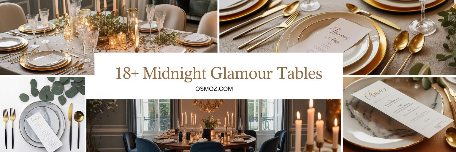 18+ New Year Table Decoration Ideas for Midnight Glamour
