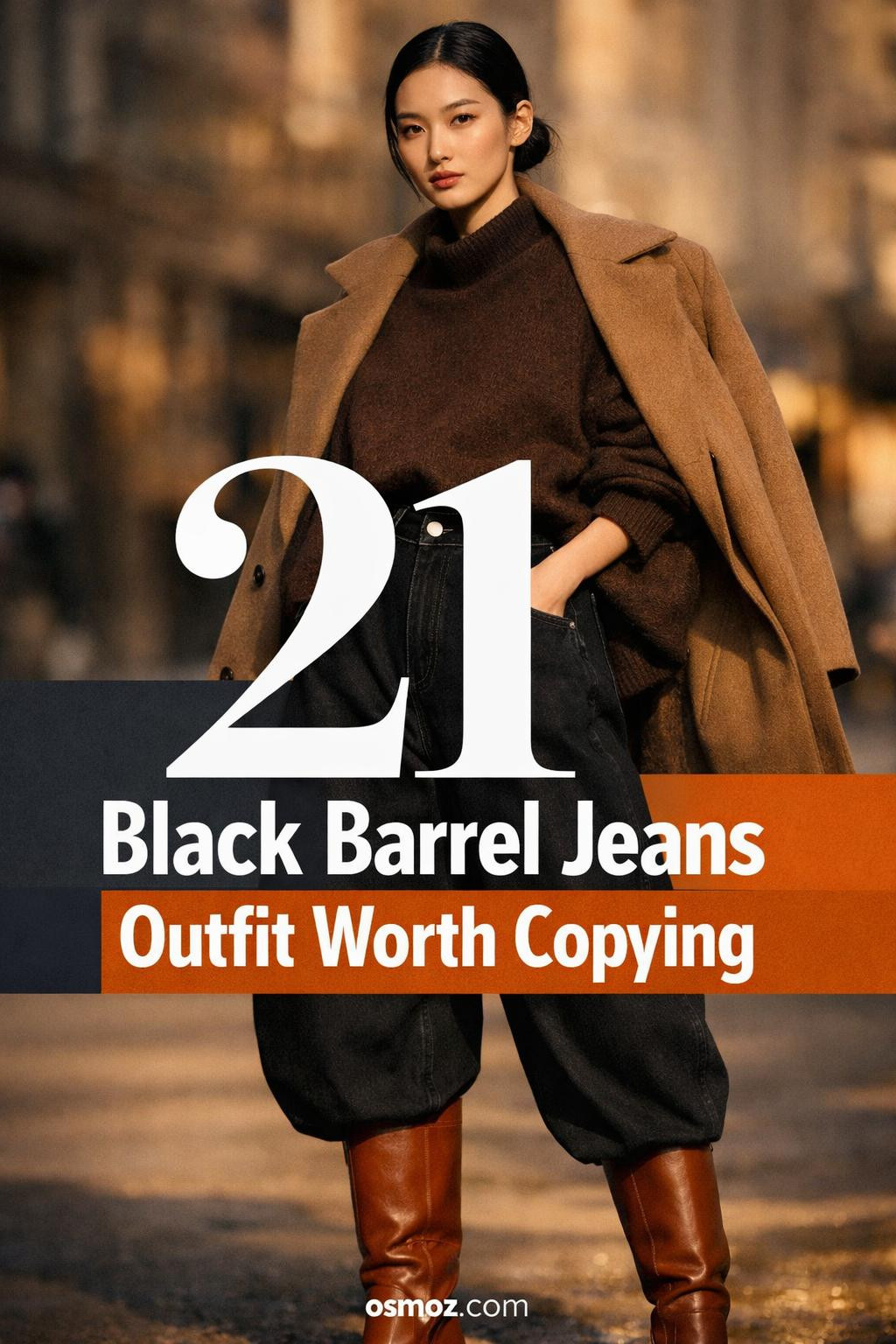 21+ Black Barrel Jeans Outfits for Winter Style
