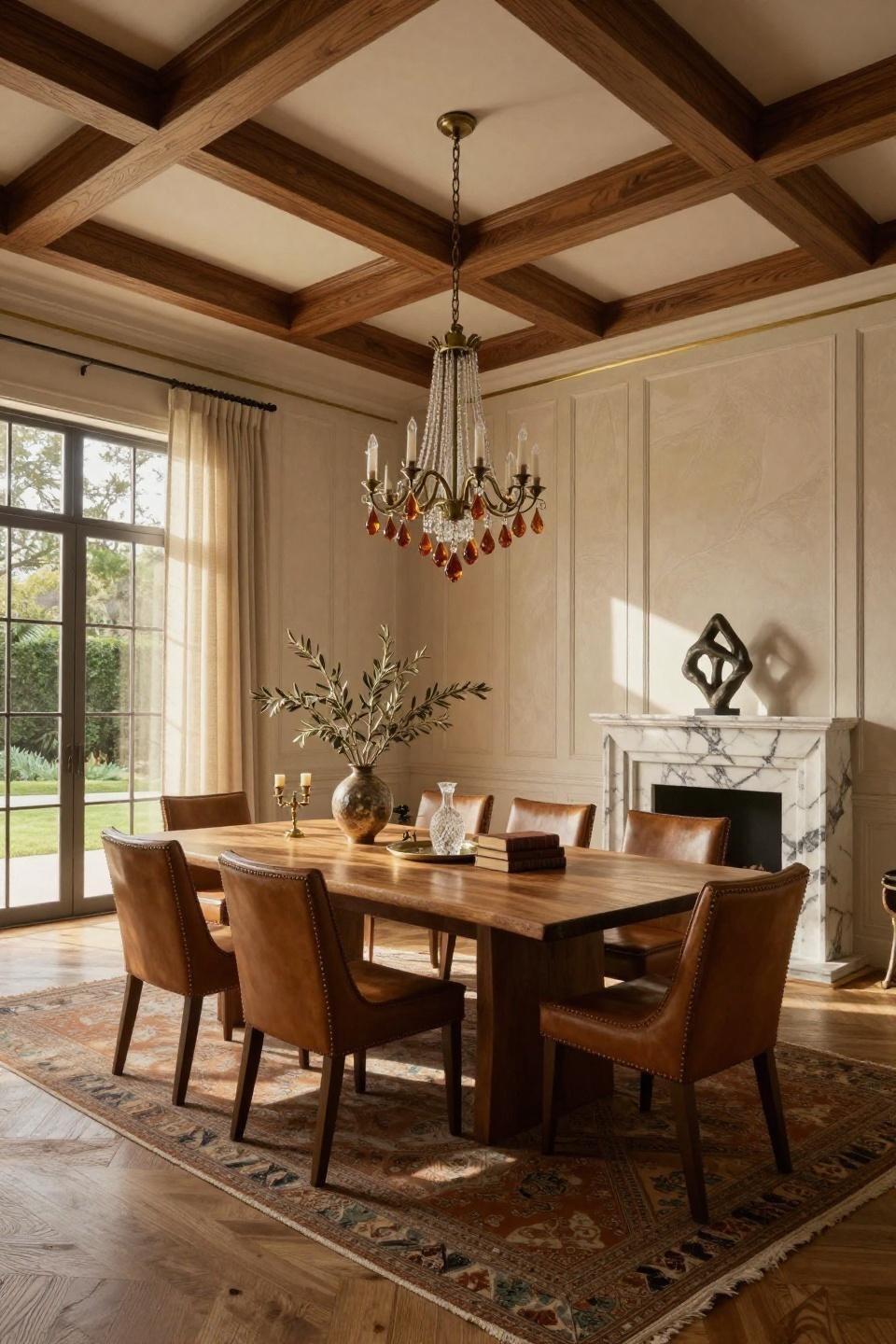 Half wall paneling ideas with painted white oak and unlacquered brass picture rail