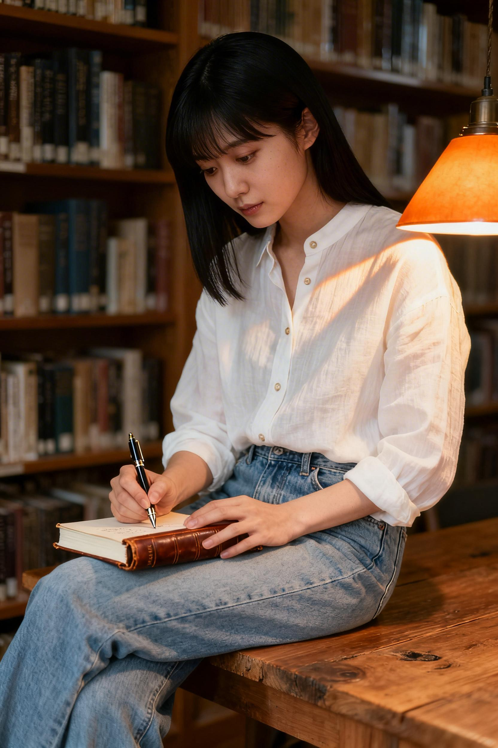 Smart Casual Women - ivory linen shirt jeans