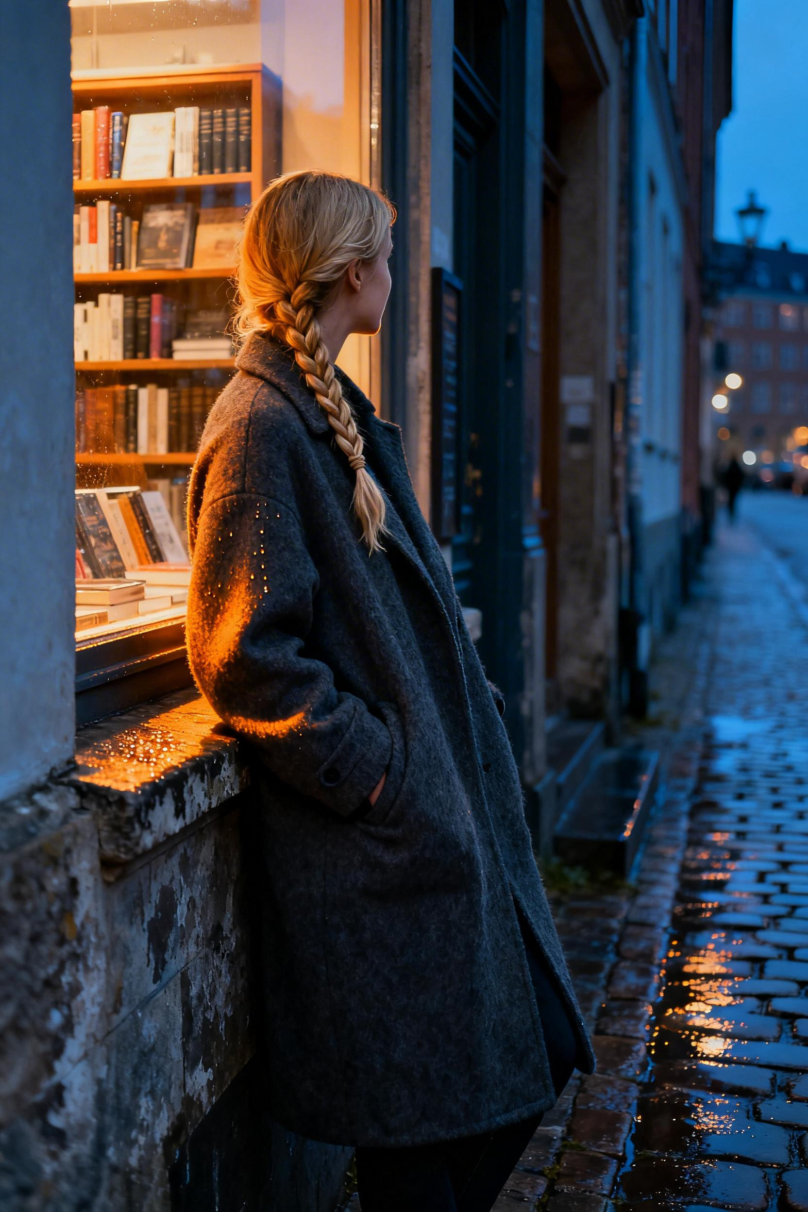 Office Look - oversized charcoal wool coat