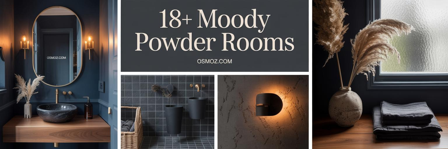 18+ Moody Powder Rooms That Feel Like a Magazine Spread

