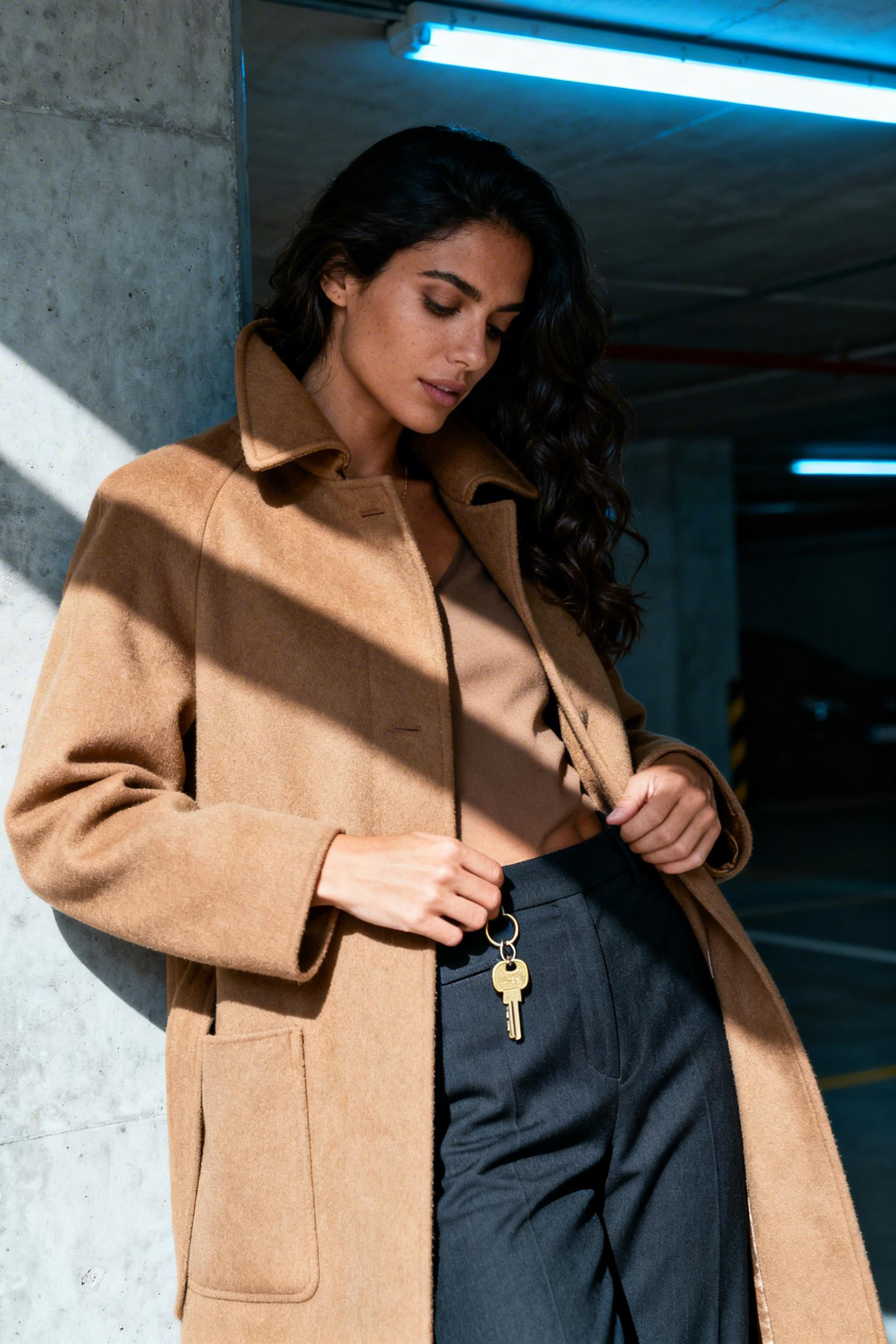 Business pants outfit with coat