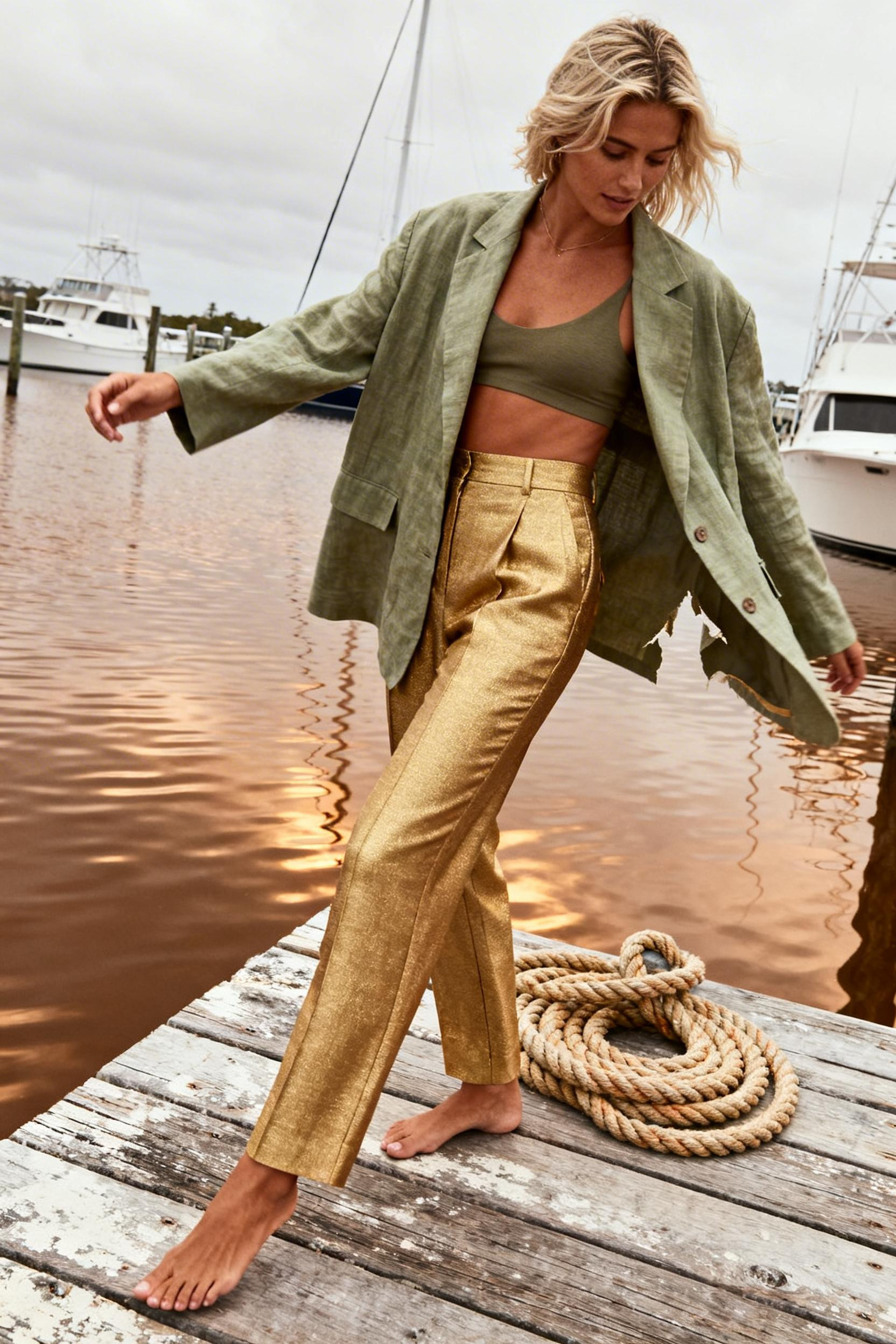 Trousers outfit for women outdoors