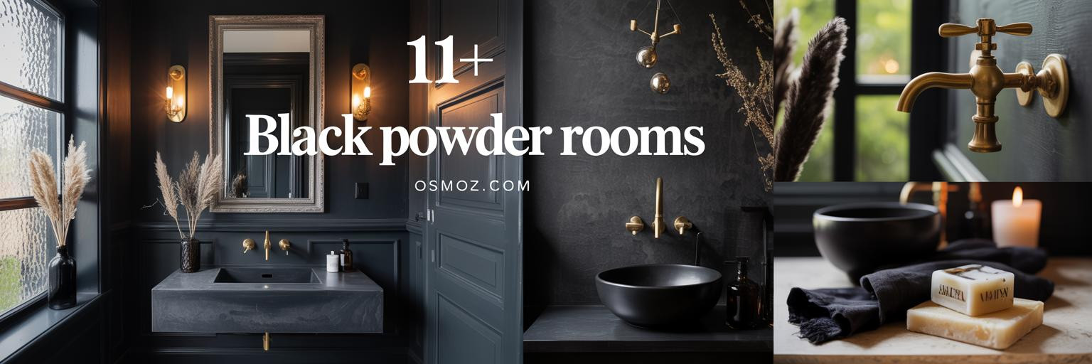 11+ Black Powder Rooms That Feel Moody and Expensive
