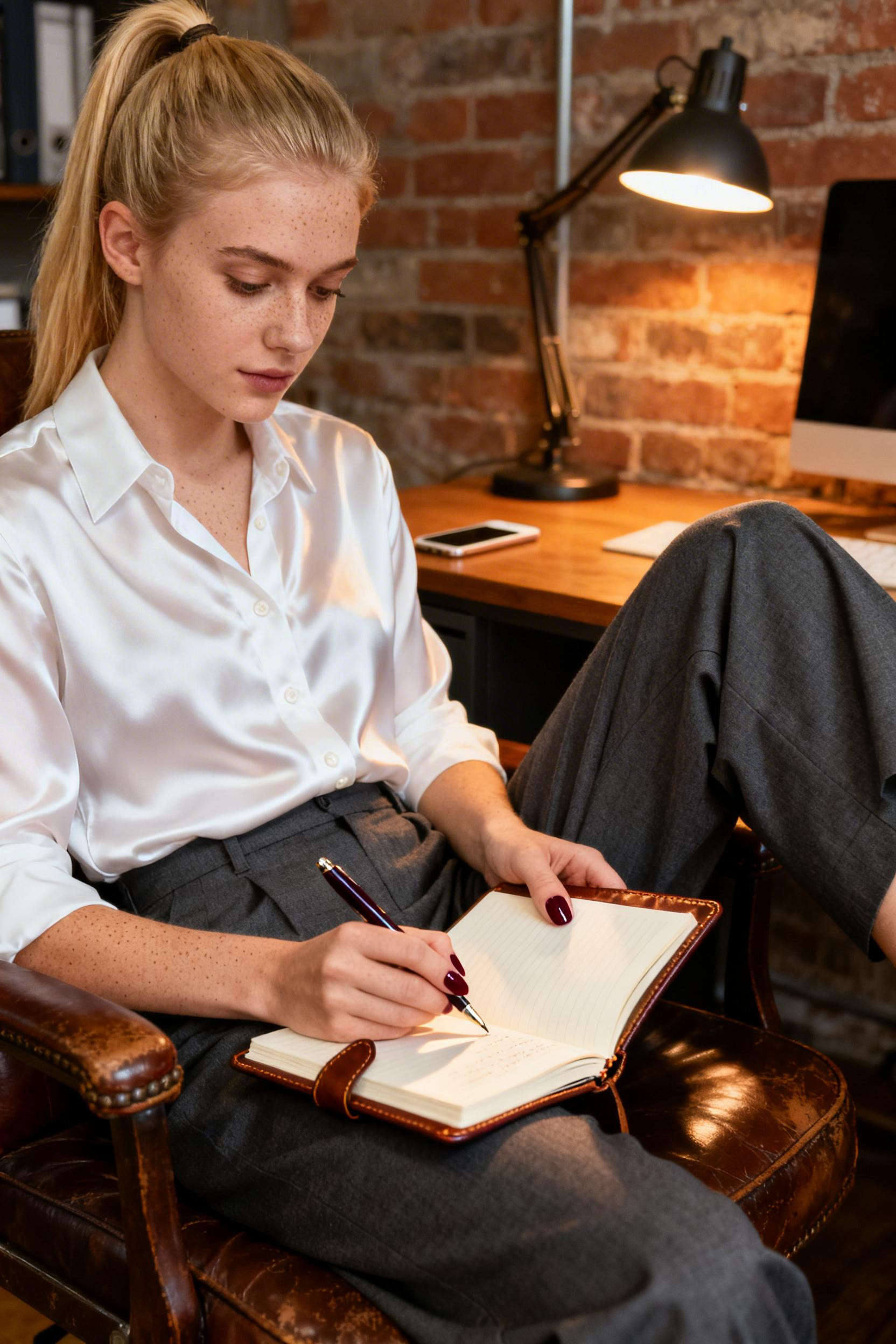 Work Dinner Party Outfit - white silk shirt