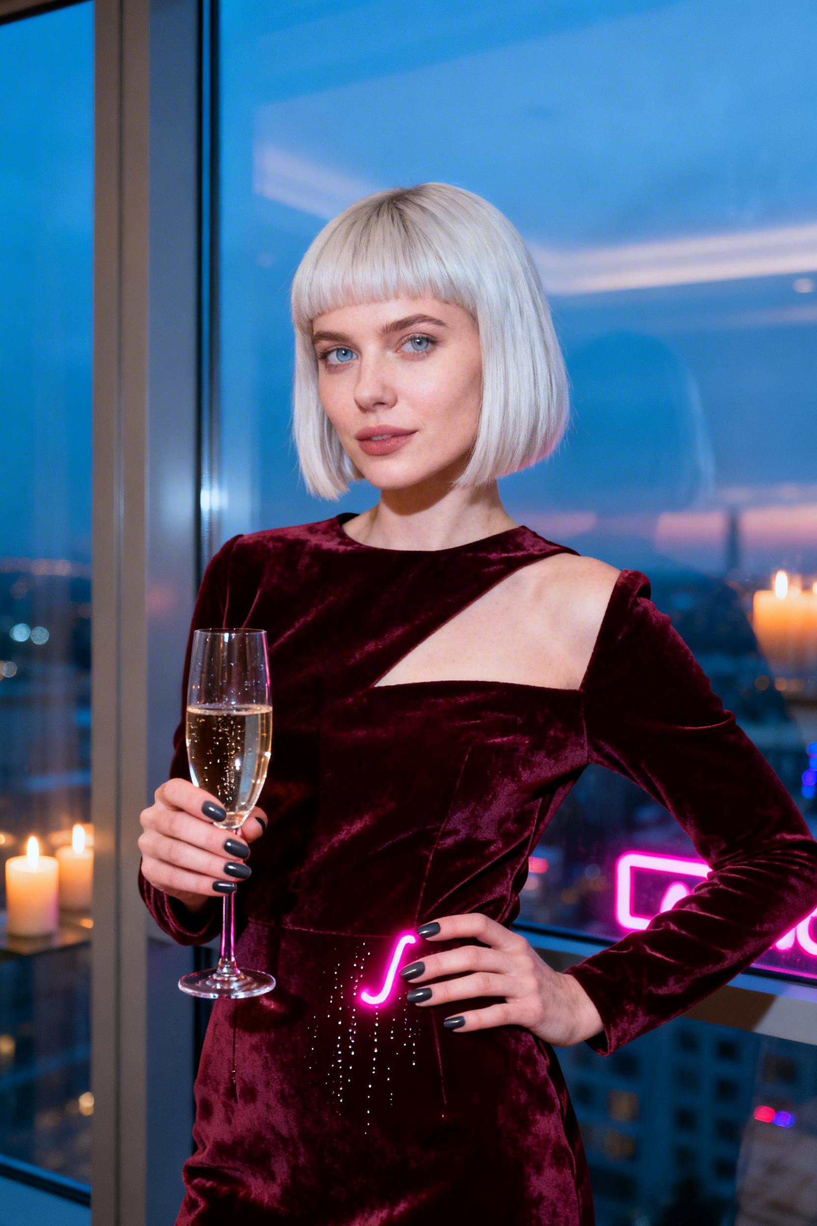 Office Party Outfit Night Classy - burgundy velvet dress