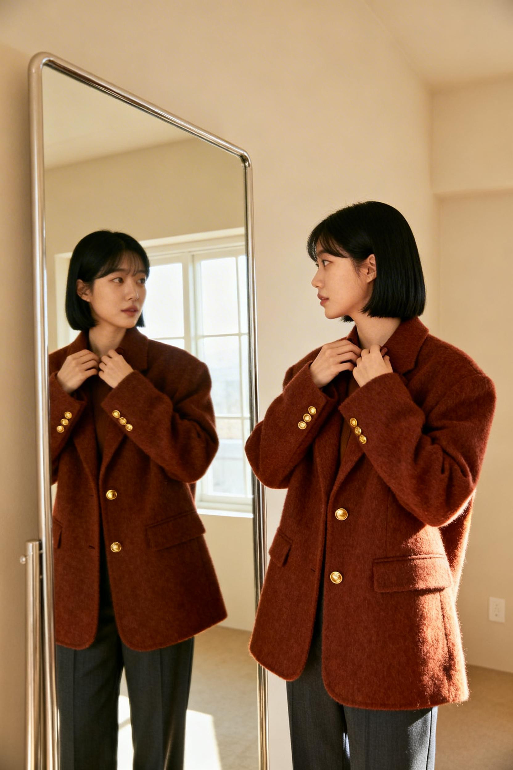 Autumn Work Outfits Women Professional - burnt sienna blazer