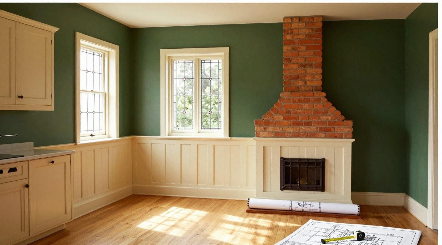 Bloxburg home layout featuring mid-sized Tudor-revival house with cream half-timbering