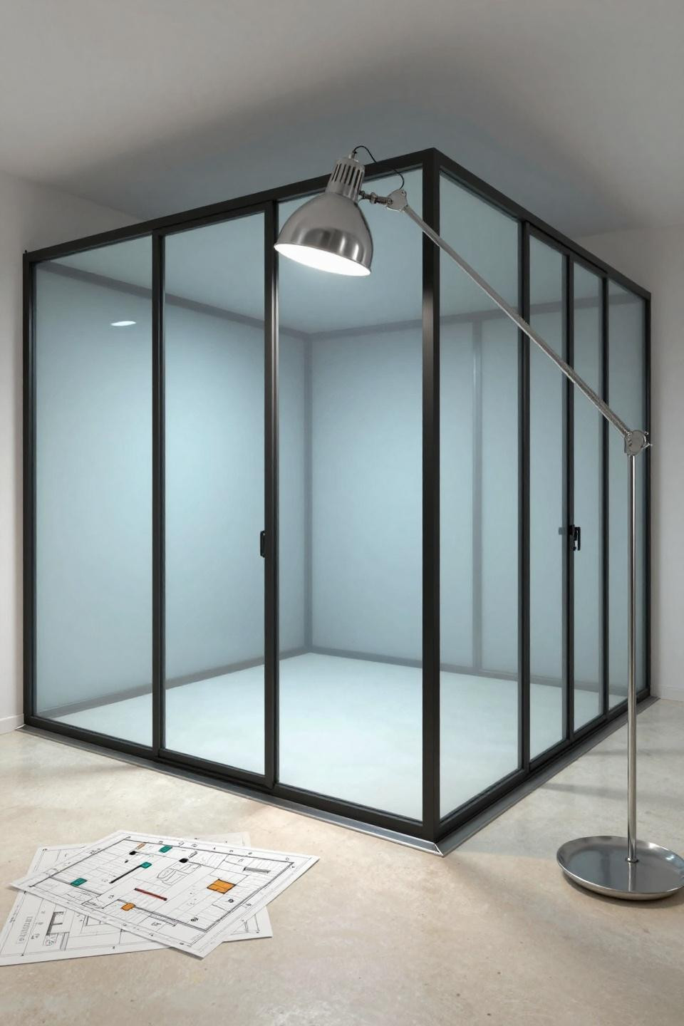 Bloxburg layout ideas 2 story showcasing contemporary glass pavilion with matte-black steel frame