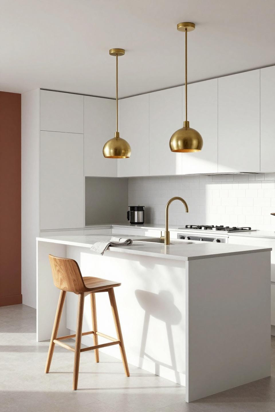 Bloxburg apartment ideas with sleek white lacquered cabinetry