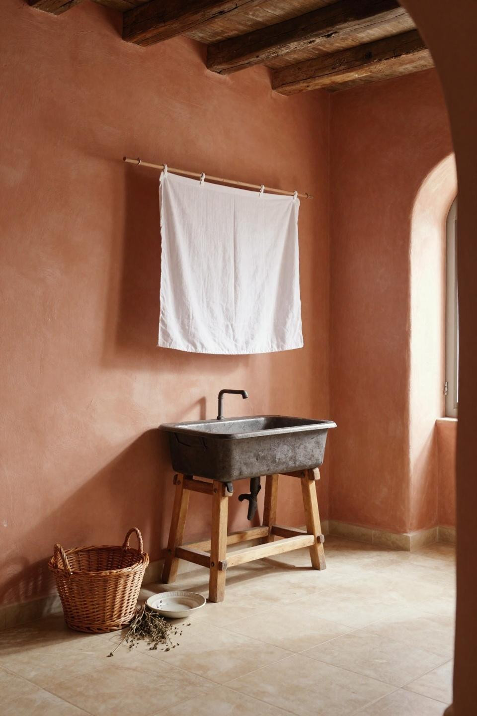 Grow a garden Roblox ideas with Mediterranean laundry room